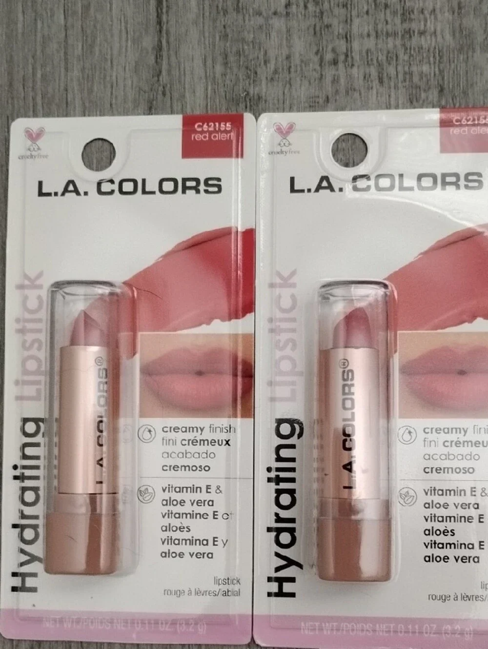 L.A. COLORS Hydrating Lipstick Mix — Red Shades - LOT of 7 NIP